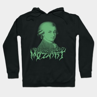 MOZART METAL - Wolfgang Amadeus Mozart Classical Composer (green) Hoodie